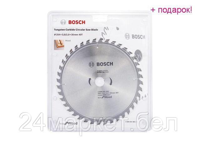 BOSCH Китай Диск пильный 254х30 мм 40 зуб. по дереву ECO WOOD BOSCH (твердоспл. зуб), фото 2