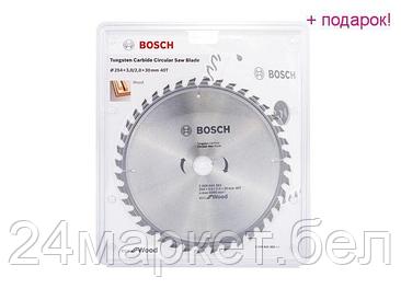 BOSCH Китай Диск пильный 254х30 мм 40 зуб. по дереву ECO WOOD BOSCH (твердоспл. зуб)