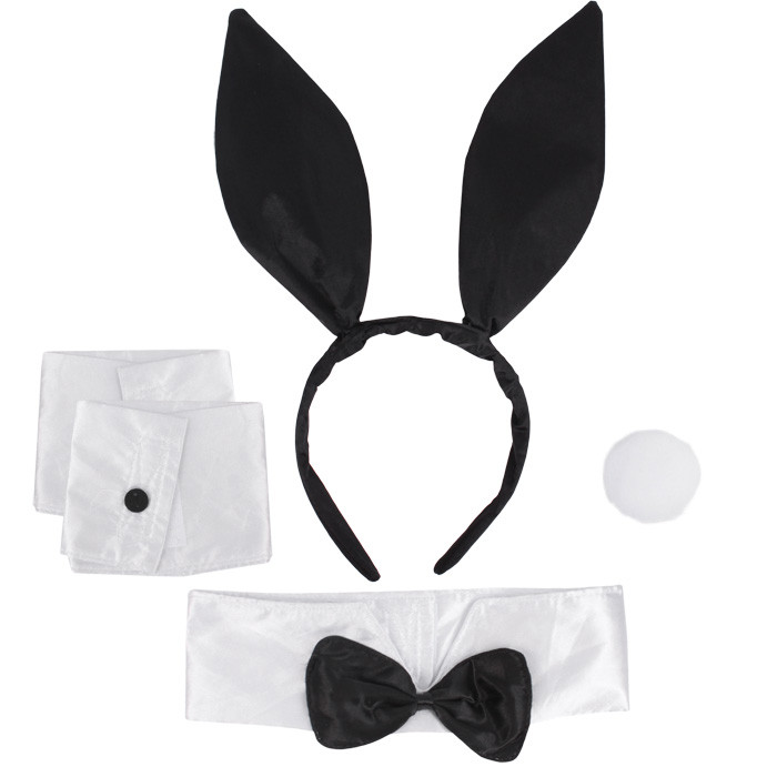 Карнавальный костюм "Кролик" 5 предметов (ушки , хвостик , воротничок , манжеты) - фото 1 - id-p220196406