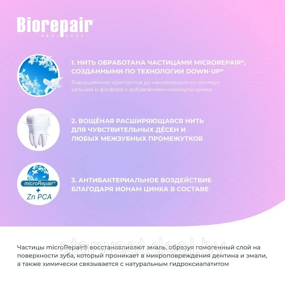 Biorepair Filo Cerato Espandibile 30 м Зубная нить / нитка вощеная расширяющаяся - фото 5 - id-p220196929