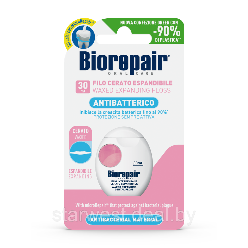 Biorepair Filo Cerato Espandibile 30 м Зубная нить / нитка вощеная расширяющаяся - фото 2 - id-p220196929