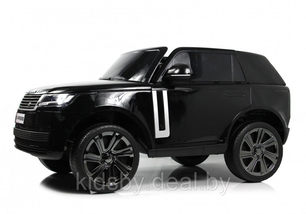 Детский электромобиль RiverToys Y999YY (черный глянец) Range Rover Полноприводный Двухместный