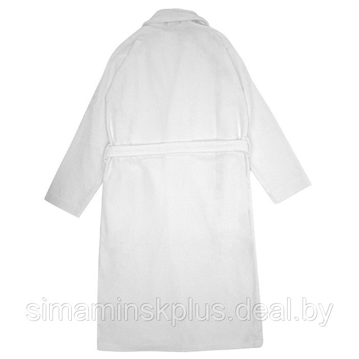 Халат махровый из чесаного хлопка белого цвета Essential, размер L - фото 4 - id-p220199020