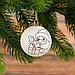 Новогоднее ёлочное украшение под раскраску «Дед Мороз» размер шара 5,5 см, фото 2