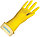 Перчатки латексные хозяйственные р-р  XL с хлопковым напылением желтые, фото 2