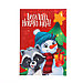 Фреска-открытка «Весёлого Нового года» Снеговик и енотик, фото 5