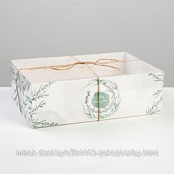 Коробка на 6 капкейков «Для тебя», 23 × 16 × 7.5 см