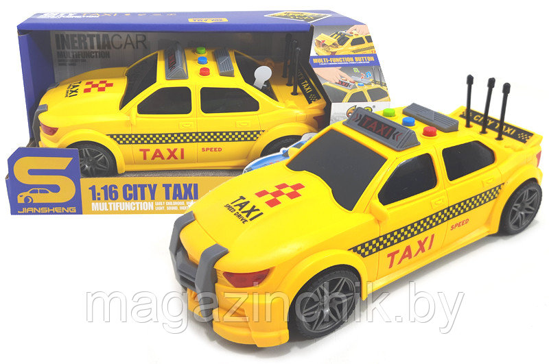 Такси игрушка js124d, инерционный, свет, звук - фото 2 - id-p85305638