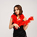 Карнавальный шарф, перо, 1.8 метра, 30 грамм, цвет красный, фото 3