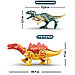 Конструктор «Диномир», 23 детали, Тираннозавр и стегозавр, звук, фото 2