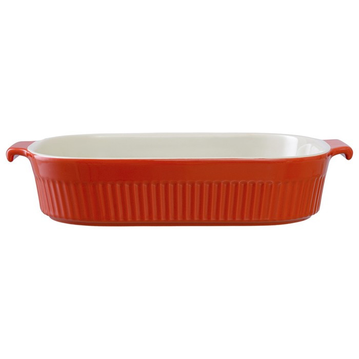 Блюдо для запекания soft ripples, 29,2х18,2 см, красное - фото 1 - id-p220205754