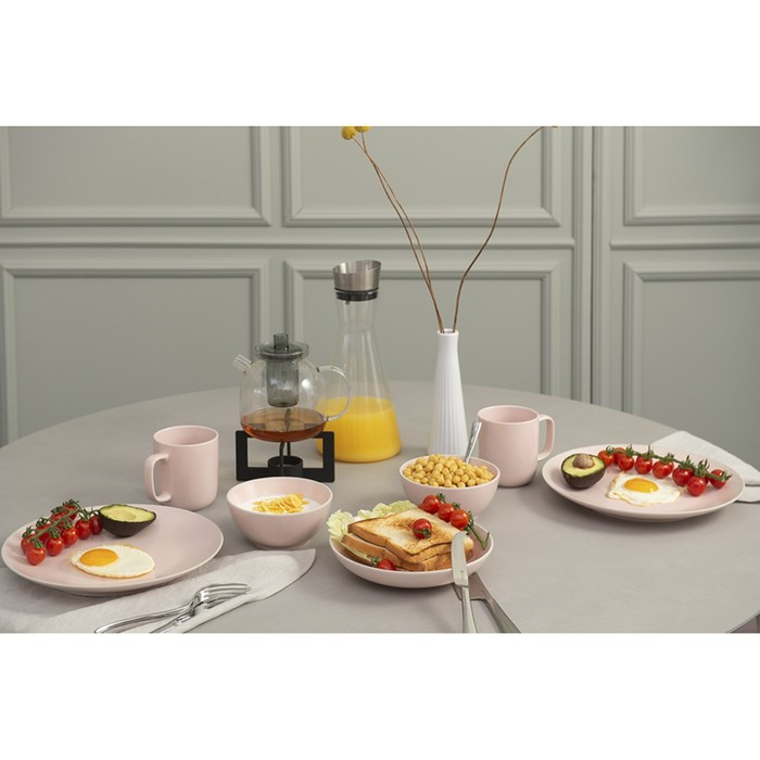 Набор тарелок для пасты simplicity, D20 см, розовые, 2 шт. - фото 3 - id-p220205905