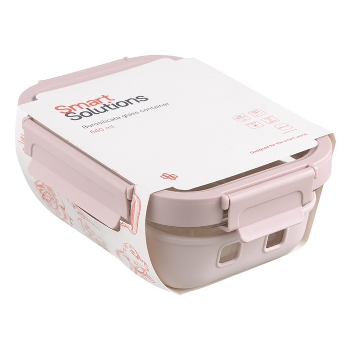 Контейнер для запекания, хранения и переноски продуктов в чехле smart solutions, 640 мл, розовый 1 - фото 6 - id-p220206060