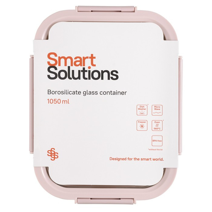 Контейнер для запекания, хранения и переноски продуктов в чехле smart solutions, 1050 мл, розовый - фото 7 - id-p220206069