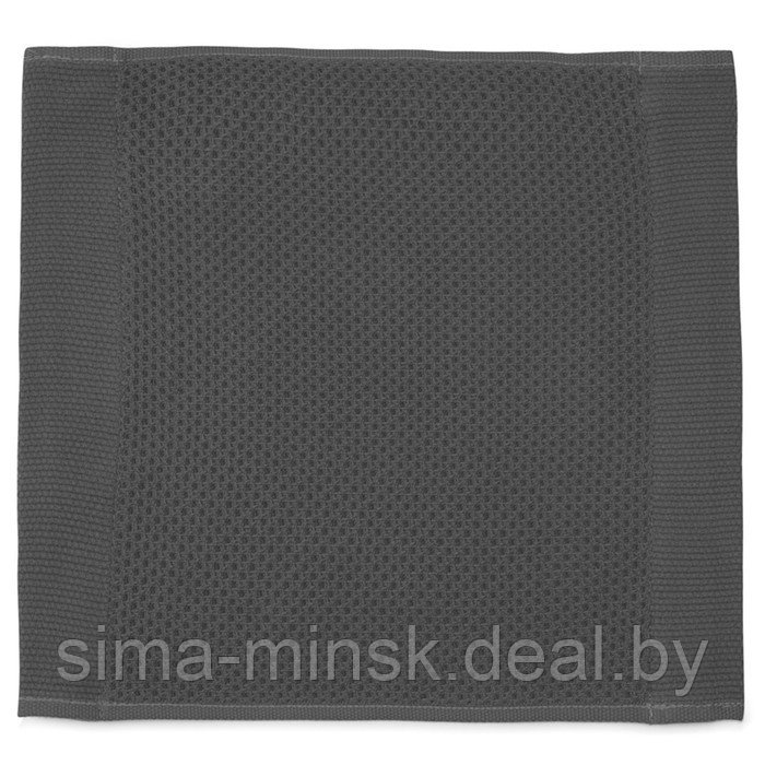 Полотенце для лица вафельное темно-серого цвета Essential, размер 30х30 см - фото 2 - id-p220209948