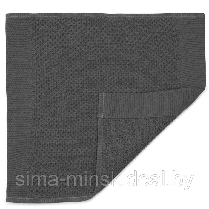 Полотенце для лица вафельное темно-серого цвета Essential, размер 30х30 см - фото 3 - id-p220209948
