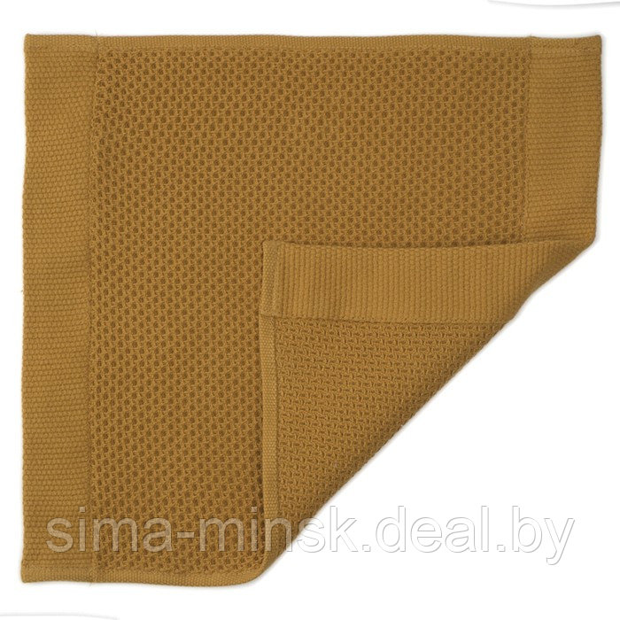 Полотенце для лица вафельное цвета карри Essential, размер 30х30 см - фото 3 - id-p220209949
