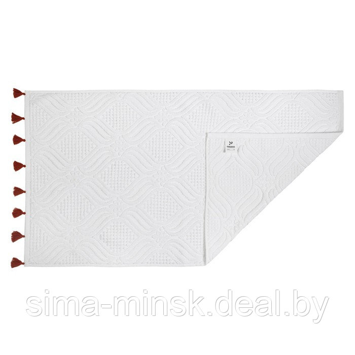 Полотенце для рук белое, с кисточками цвета красной глины Essential, размер 50х90 см - фото 4 - id-p220209961