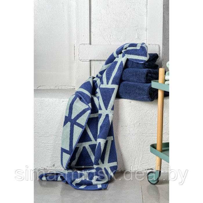 Полотенце банное темно-синего цвета Essential, размер 70х140 см - фото 7 - id-p220209979