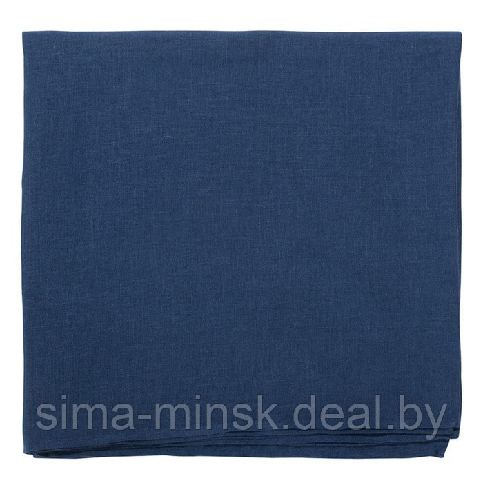 Скатерть из стираного льна синего цвета Essential, размер 170х170 см - фото 1 - id-p220210026