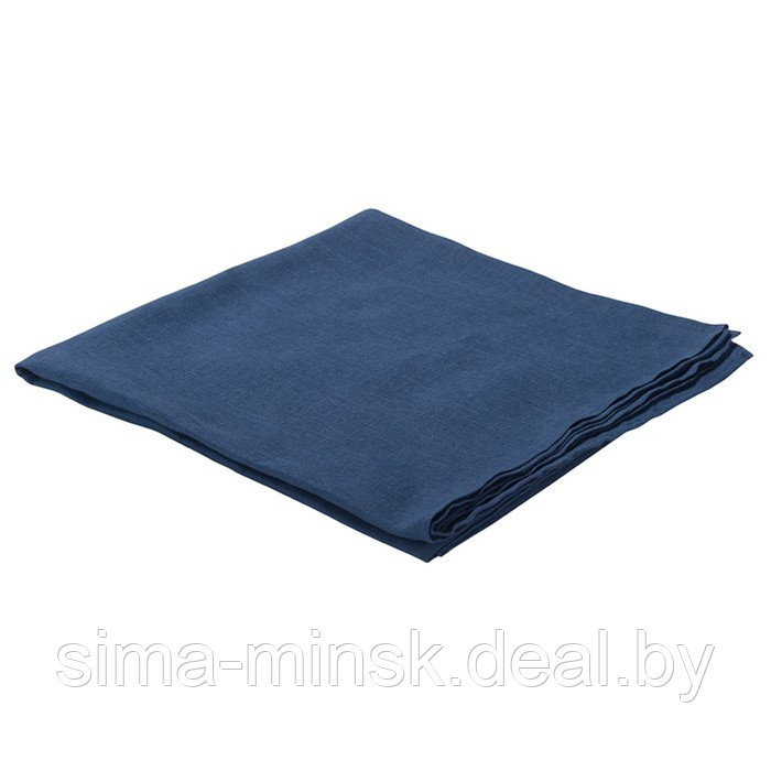 Скатерть из стираного льна синего цвета Essential, размер 150х250 см - фото 2 - id-p220210030