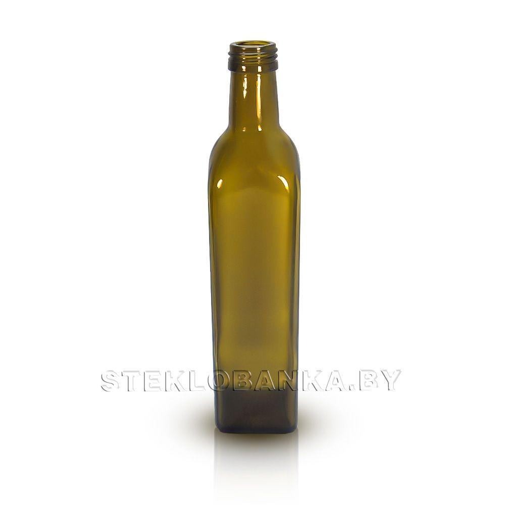 Стеклянная бутылка 0,500 л. (500 мл.) "MARASCA" Оливковая - фото 1 - id-p200643447