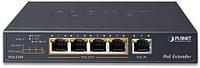 PoE расширитель PLANET 1-Port 60W Ultra PoE to 4-Port 802.3af/at Gigabit PoE Extender