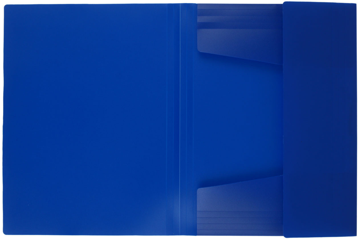 Папка пластиковая на резинке «Стамм» толщина пластика 0,5 мм, синяя