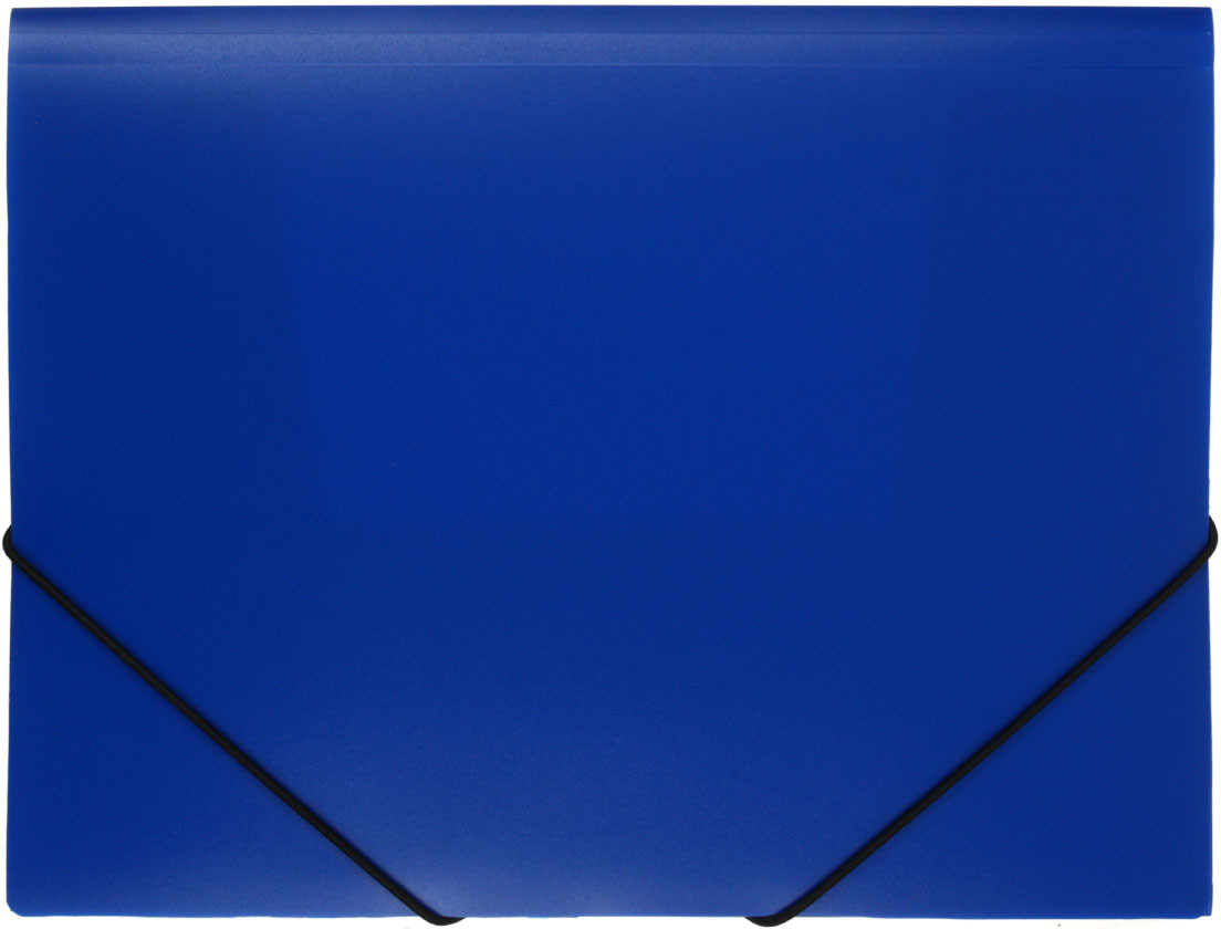Папка пластиковая на резинке «Стамм» толщина пластика 0,5 мм, синяя - фото 3 - id-p220207829