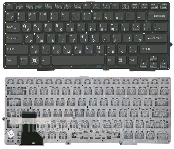 Клавиатура для ноутбука Sony SVS13, чёрная, RU - фото 1 - id-p111774299