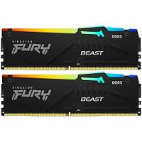 Память оперативная Kingston KF560C40BBAK2-16 16GB 6000MT/s DDR5 CL40 DIMM (Kit of 2) FURY Beast RGB