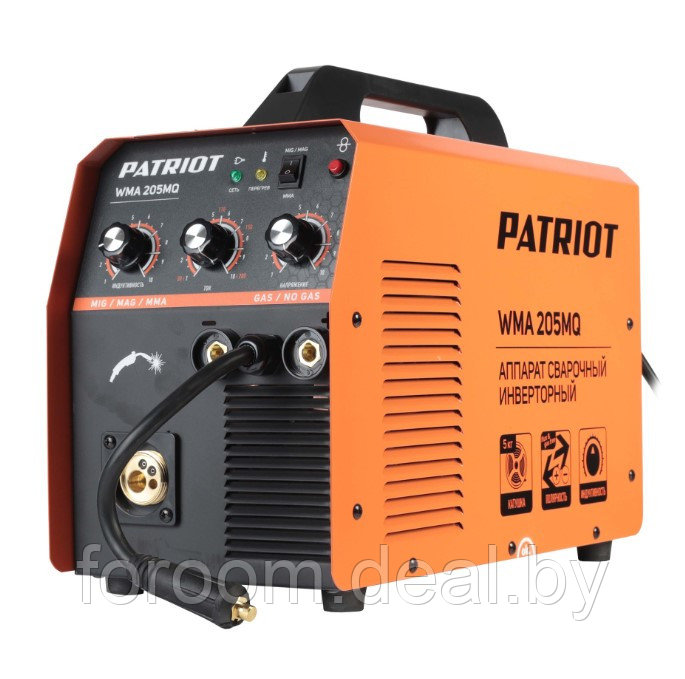 Полуавтомат сварочный инверторный Patriot WMA 205 MQ - фото 1 - id-p220216501