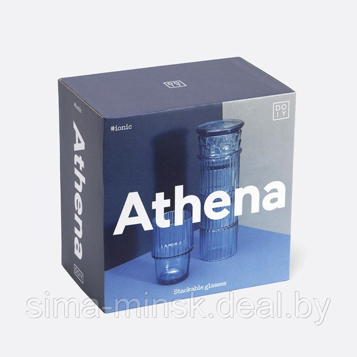 Набор из 4-х стаканов athena, голубые - фото 5 - id-p220216888