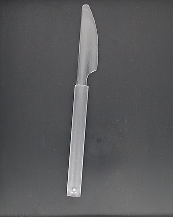 Нож столовый 190 мм прозрачный ЛЮКС (50шт), фото 2