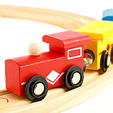 Железная дорога детская Локомотив деревянный 26 предметов  .Игрушка  SR-T-2355, фото 3
