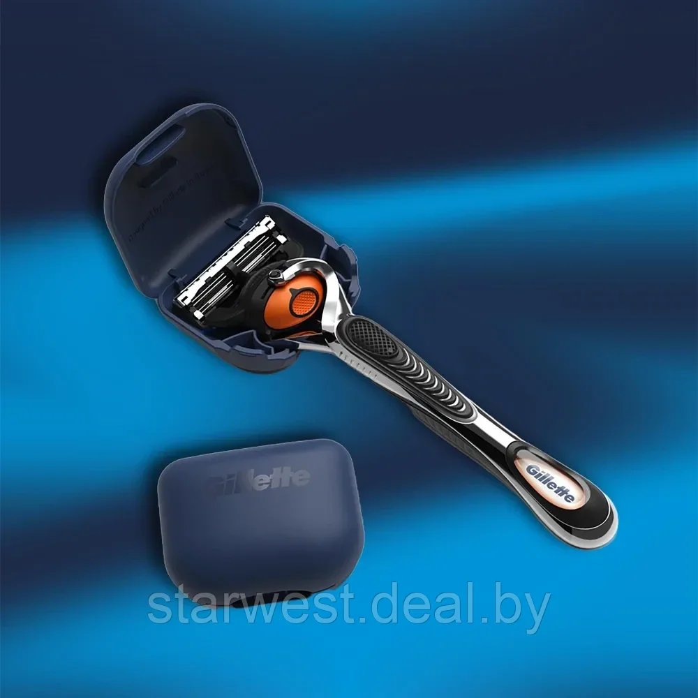 Gillette Подарочный набор мужской: Fusion Proglide Станок / бритва с 1 сменной кассетой + Чехол / футляр - фото 4 - id-p220220195