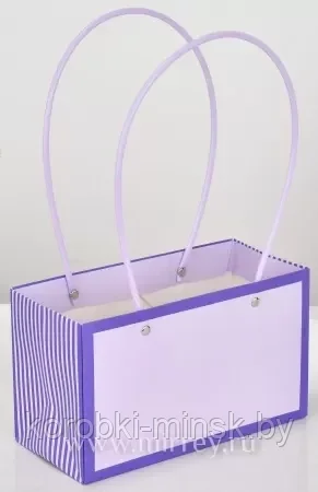 Пакет подарочный "Мастхэв"  22*11*14см прямоугольный, нежно-лавандовый/фиолетовый