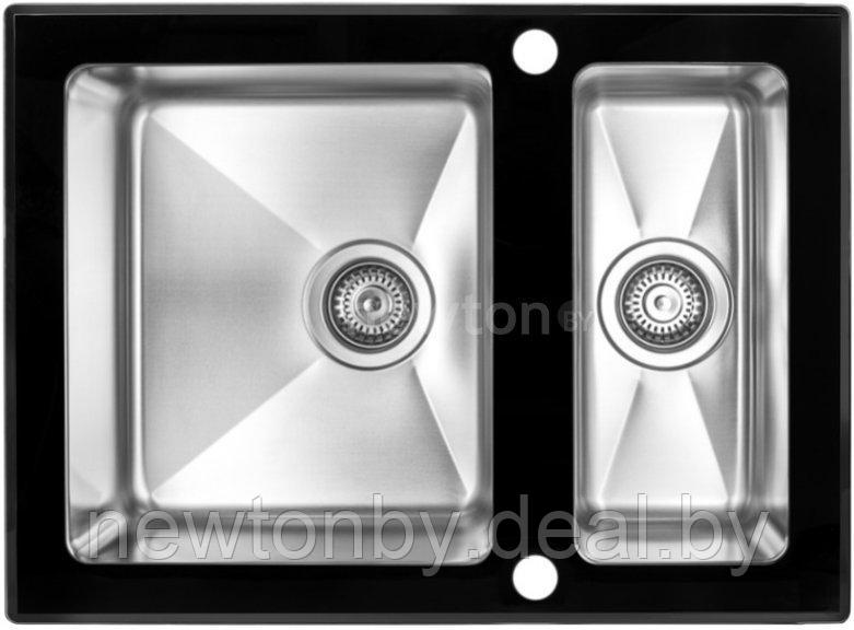 Кухонная мойка ZorG GS 6750-2 (черный) - фото 1 - id-p188183282