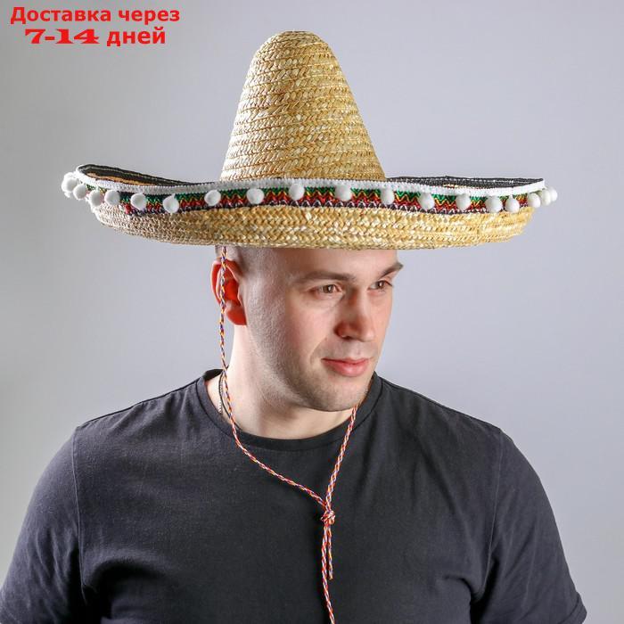 Карнавальная шляпа "Сомбреро", р-р. 56-58 - фото 1 - id-p220212929