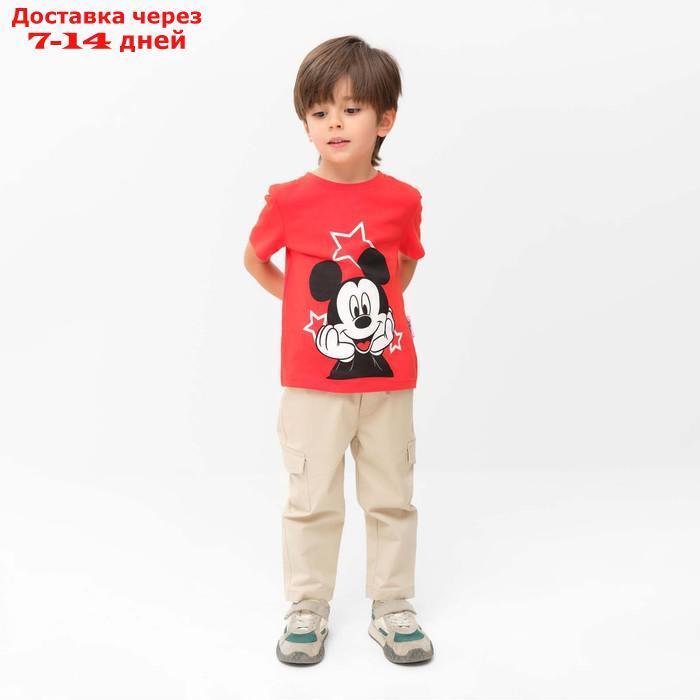 Футболка детская Disney "Микки Маус", рост 98-104 (30), красный - фото 2 - id-p220211291