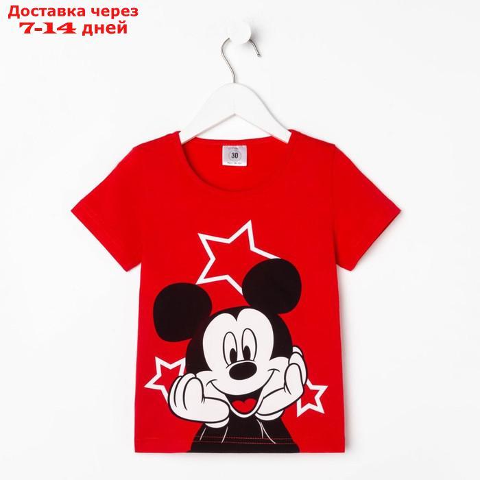 Футболка детская Disney "Микки Маус", рост 98-104 (30), красный - фото 4 - id-p220211291