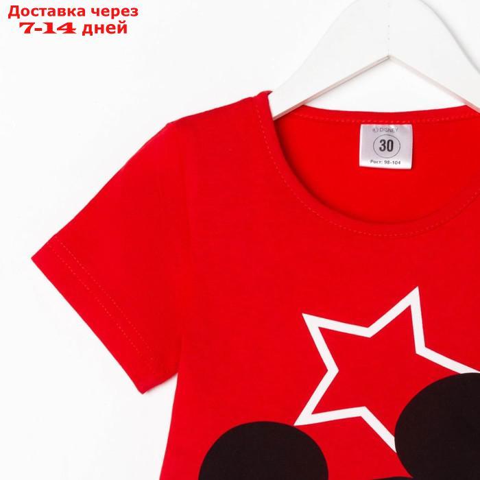 Футболка детская Disney "Микки Маус", рост 98-104 (30), красный - фото 6 - id-p220211291