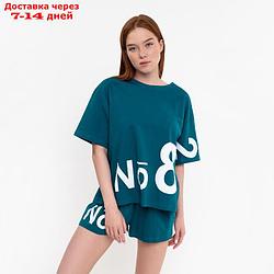 Комплект женский (футболка,шорты), цвет МИКС, размер 48