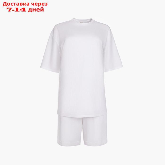 Костюм женский (футболка, шорты) MINAKU: Casual collection цвет белый, р-р 50 - фото 7 - id-p220214265
