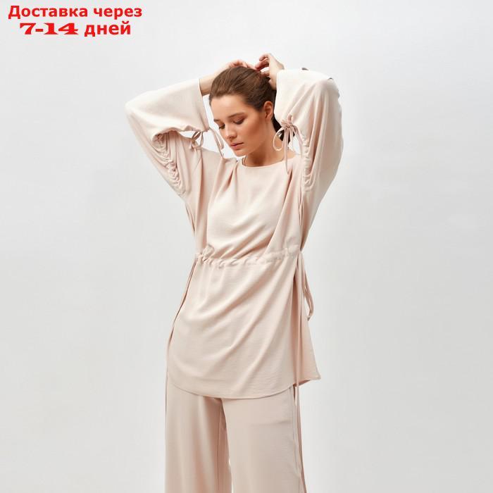 Костюм женский (туника, брюки) MINAKU: Casual Collection цвет бежевый, р-р 42 - фото 7 - id-p220214276