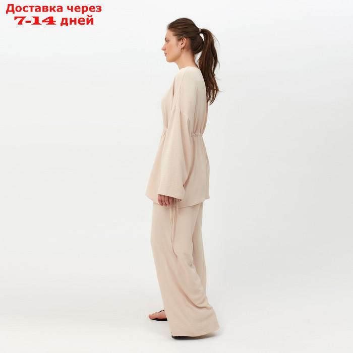 Костюм женский (туника, брюки) MINAKU: Casual Collection цвет бежевый, р-р 54 - фото 3 - id-p220214277