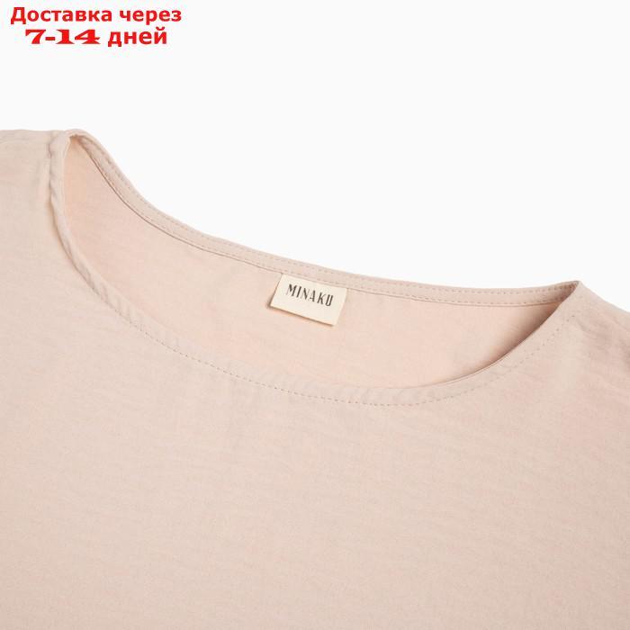 Костюм женский (туника, брюки) MINAKU: Casual Collection цвет бежевый, р-р 54 - фото 10 - id-p220214277