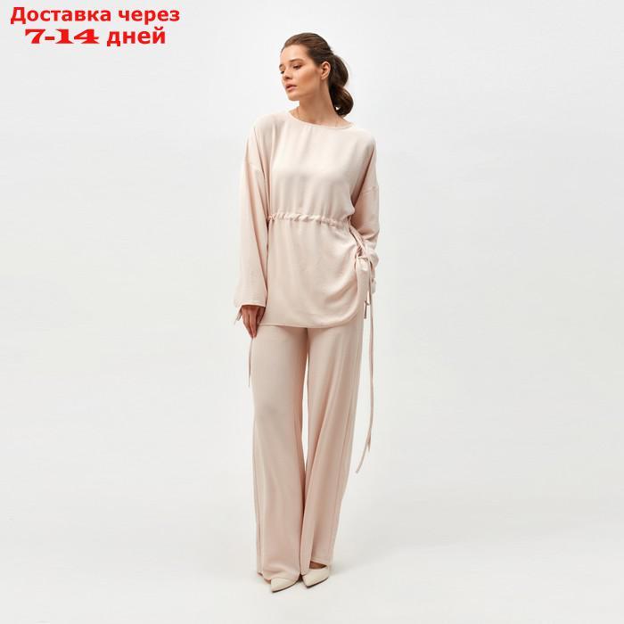 Костюм женский (туника, брюки) MINAKU: Casual Collection цвет бежевый, р-р 44 - фото 1 - id-p220214281