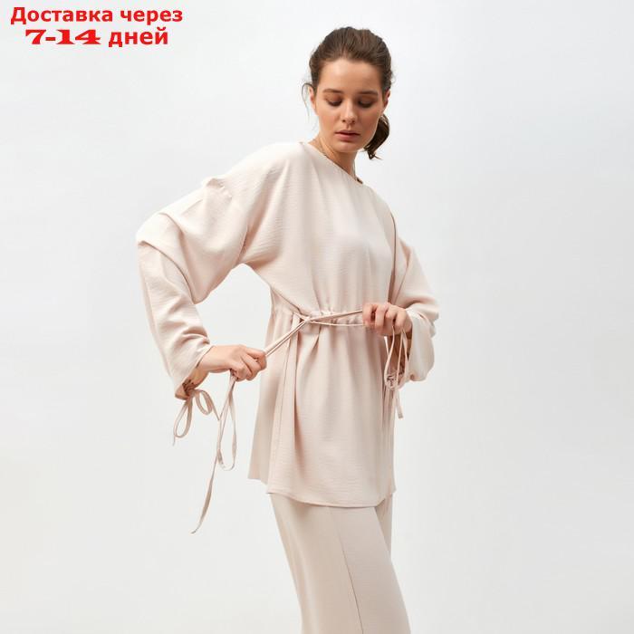 Костюм женский (туника, брюки) MINAKU: Casual Collection цвет бежевый, р-р 44 - фото 5 - id-p220214281