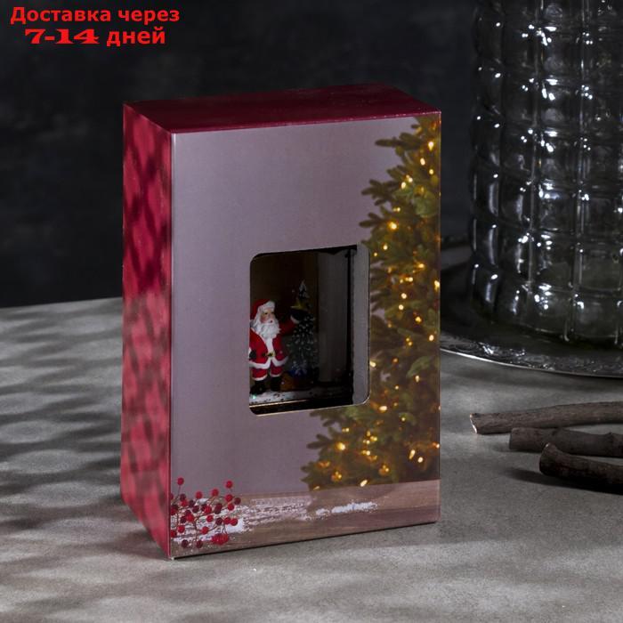 Фигура световая "Дед Мороз и ёлка", 13.5x3.2x7.6 см, 3xAG13( в компл.), блестки,Т/БЕЛЫЙ - фото 4 - id-p220214304